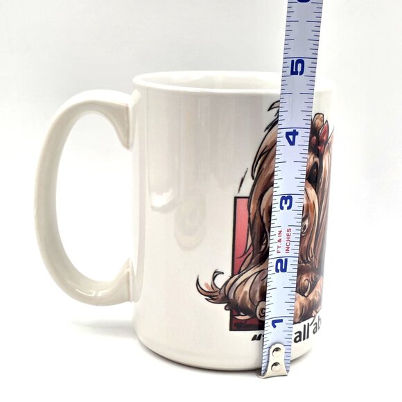 Yorkshire Terrier It's all about the DOG Sarcastic Funny Cartoon Drawn Cup Gift - Picture 8 of 9
